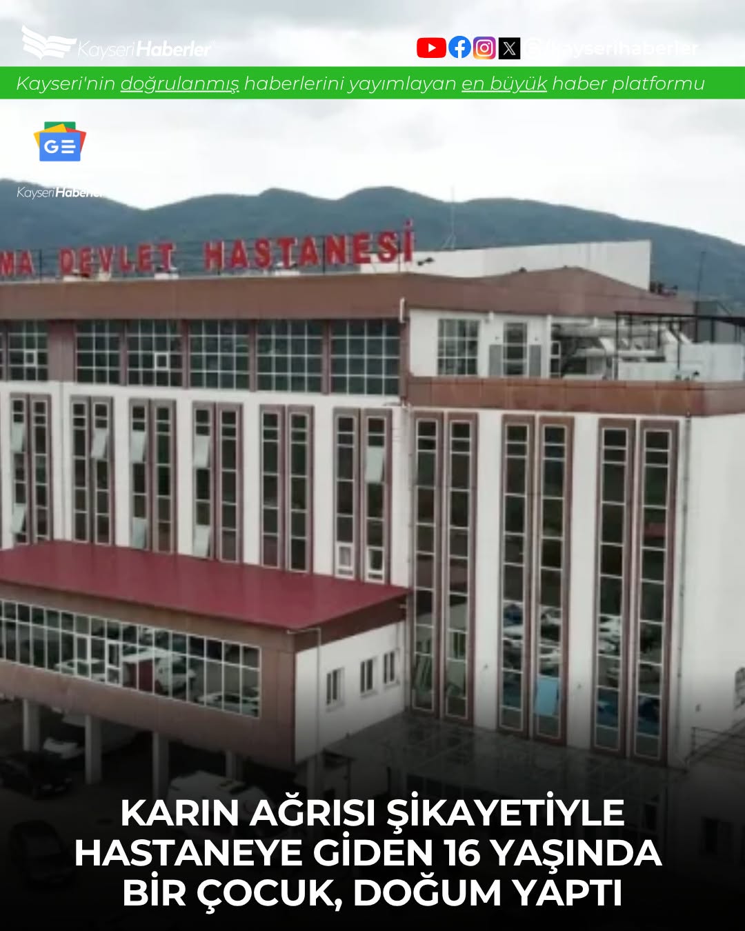 Zonguldak'ta 16 Yaşındaki Genç Kız Hastanede Doğum Yaptı