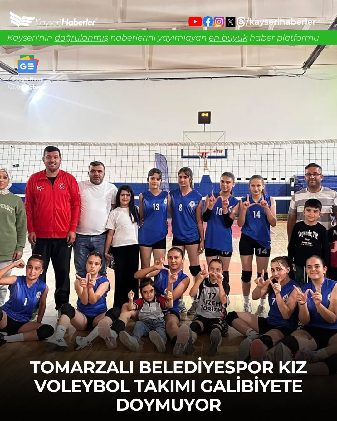 Tomarza Belediyespor, Kayseri Doğa Koleji'ni 3-0 Mağlup Etti