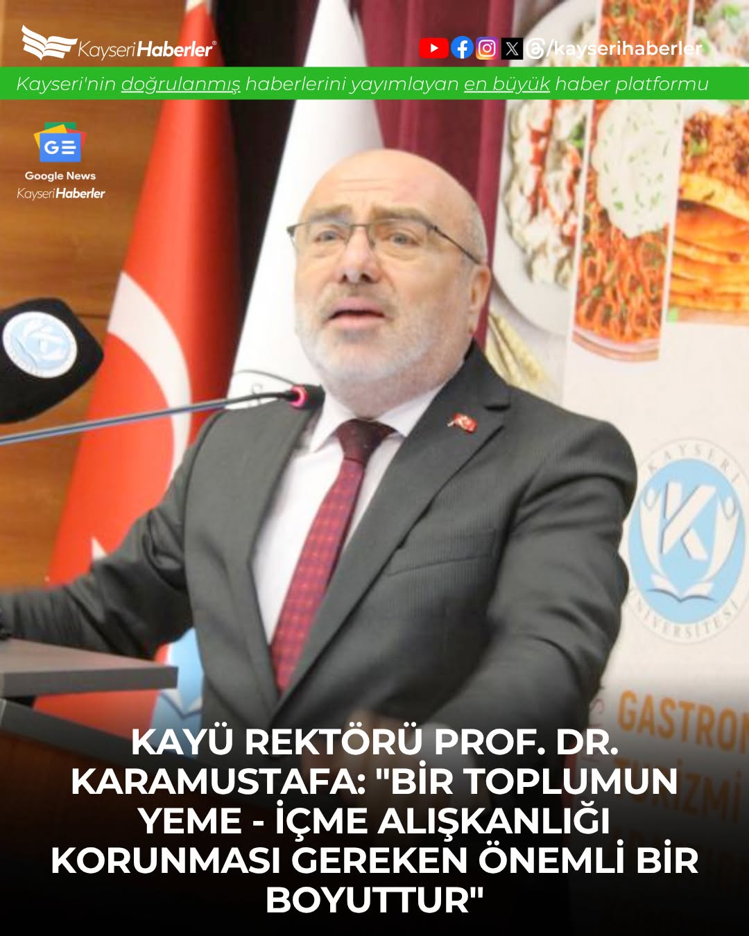 Kayseri'de Gastronomi Turizmi Kongresi Başladı: 165 Bildiri Sunulacak