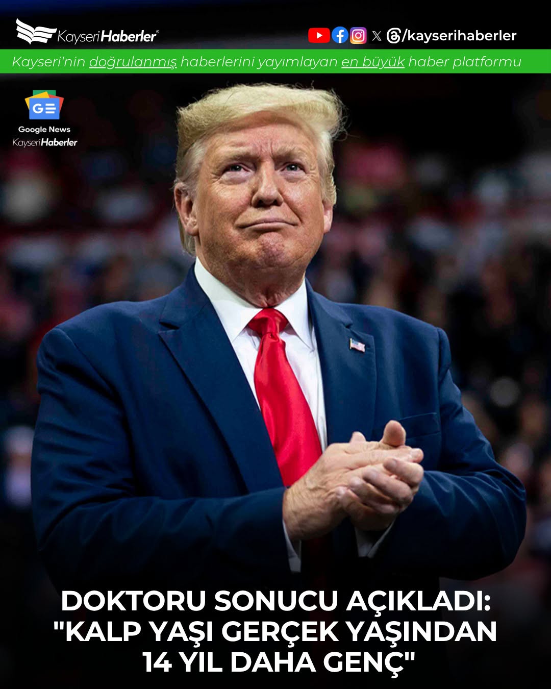 Donald Trump'ın Sağlık Kontrolü Sonuçları: Kalp Yaşı Gerçek Yaşından 14 Yıl Genç Çıktı