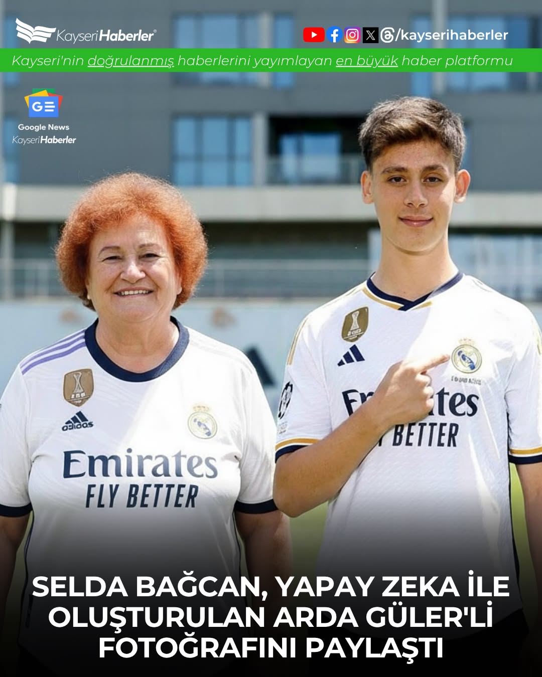 Selda Bağcan, Yapay Zeka ile Oluşturulan Arda Güler Fotoğrafını Paylaştı