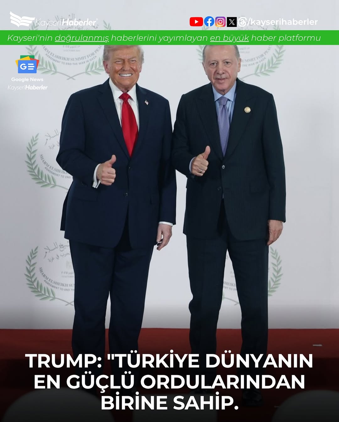 Türkiye'nin Güçlü Ordusu ve Liderler Arası Dostluk: Trump'tan Erdoğan'a Övgü