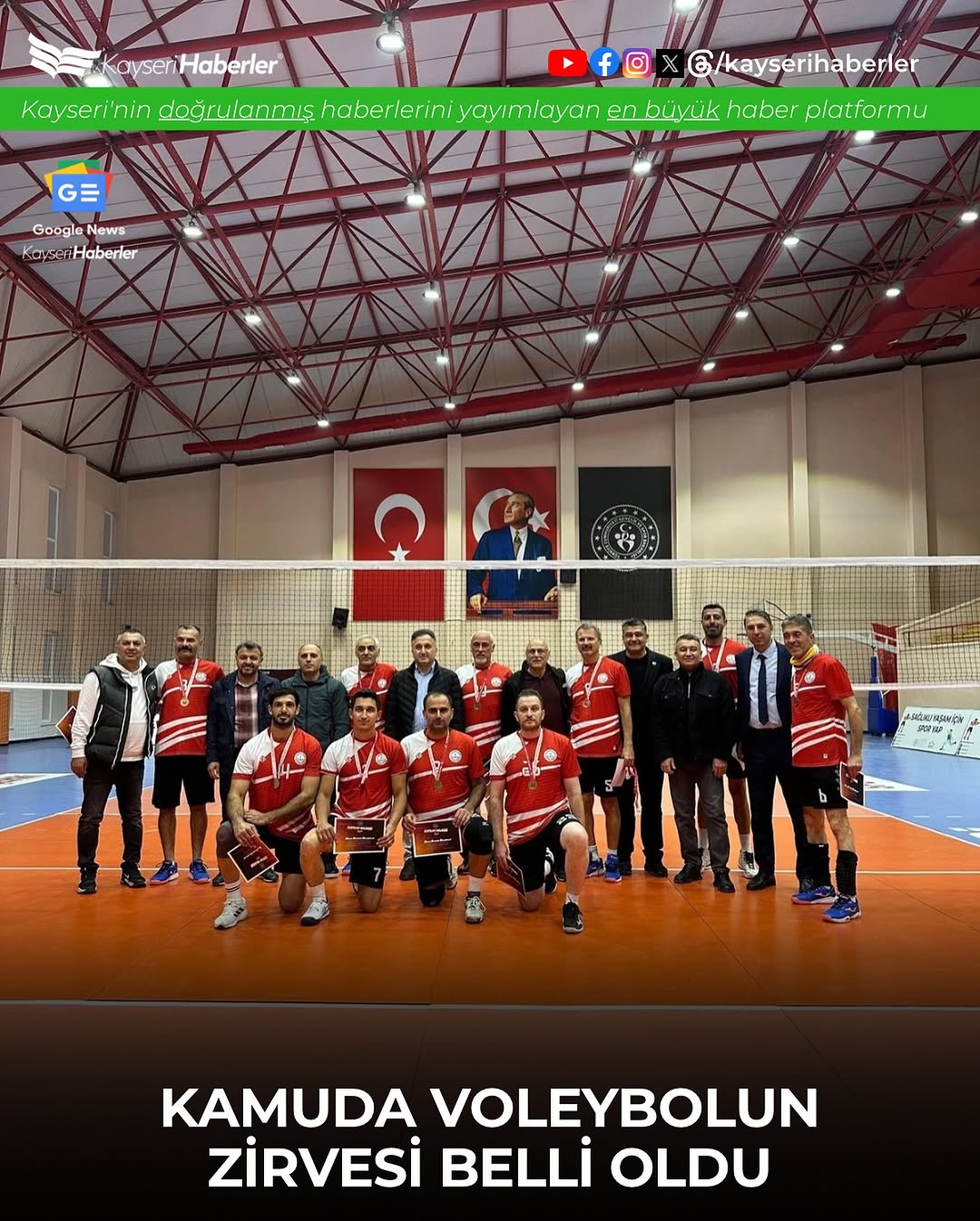 Kayseri'de 3. Kamu Spor Oyunları'nda Voleybol Şampiyonu Belli Oldu