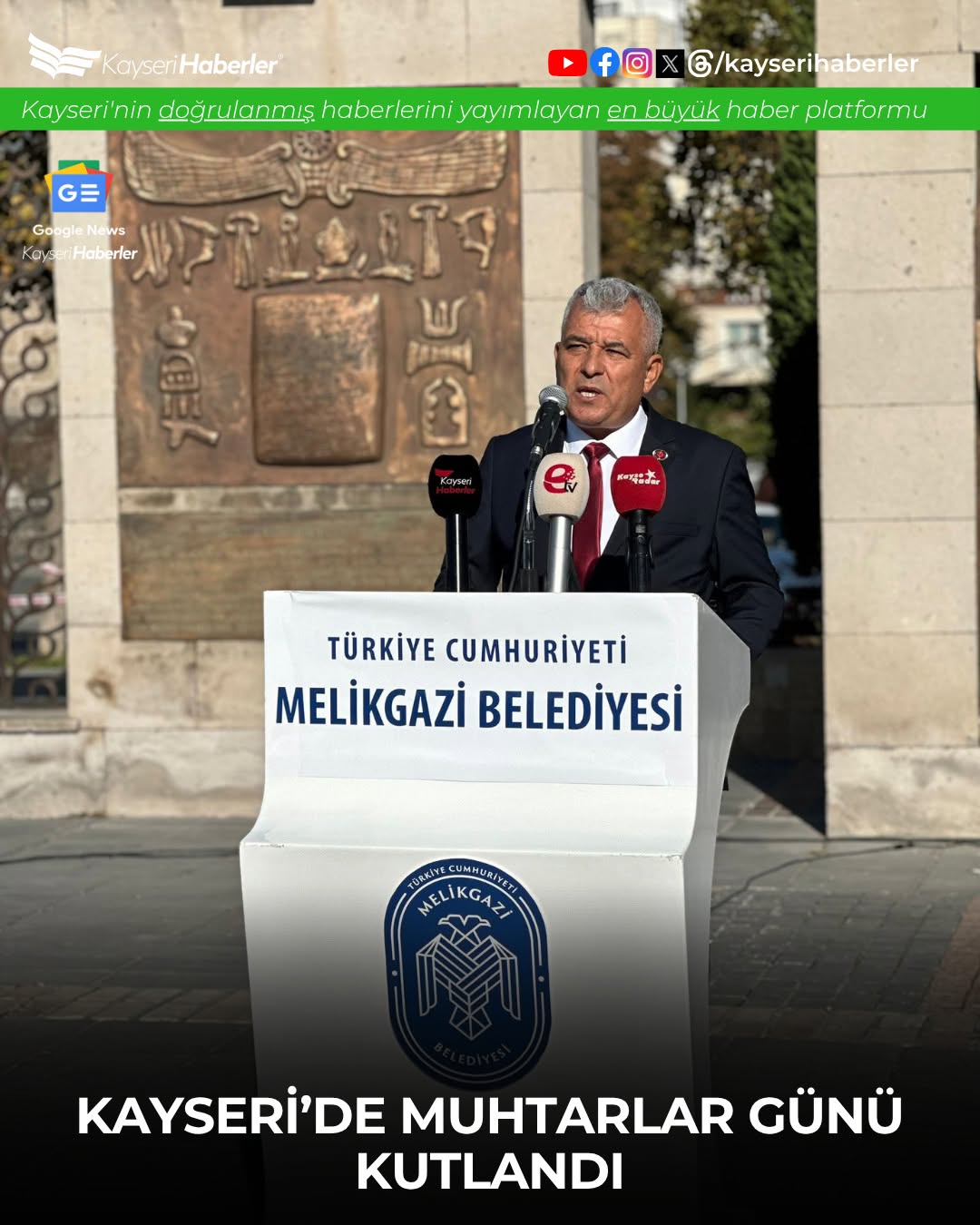 Kayseri'de 17 Ekim Muhtarlar Günü Törenle Kutlandı