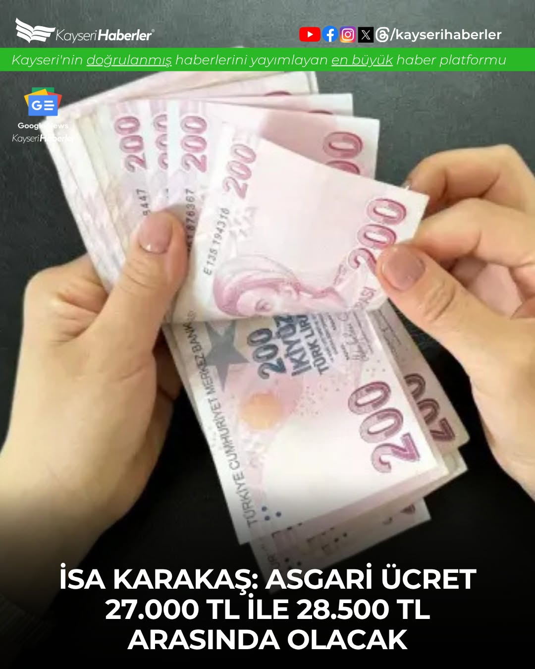 Uzman İsa Karakaş 2025 Asgari Ücret Tahminini Açıkladı: En Az 27.000 TL