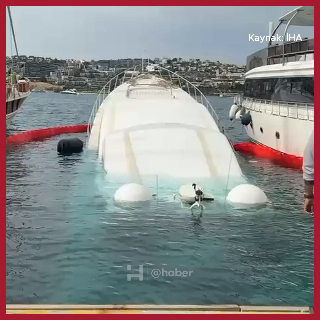 Bodrum'da 40 Milyon TL Değerinde Lüks Yat Battı