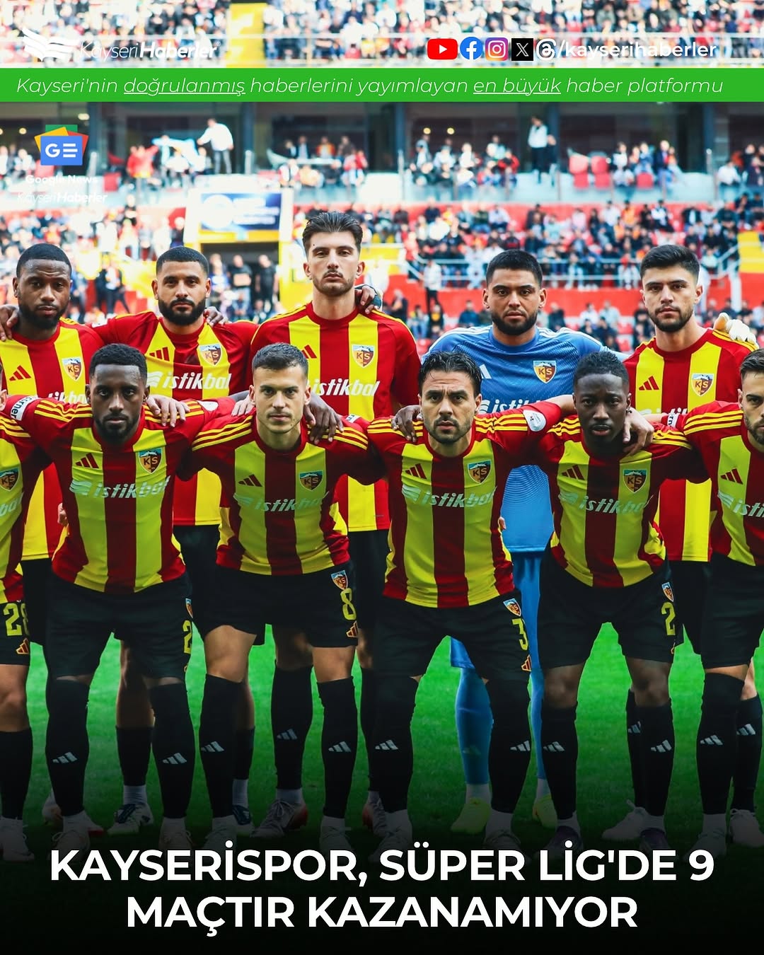 Kayserispor Süper Lig'de Galibiyet Hasreti: 9 Maçtır Kazanamıyor