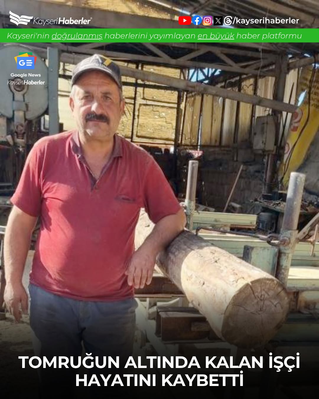 Kayseri'nin Bünyan İlçesinde İş Kazası: Bir İşçi Hayatını Kaybetti