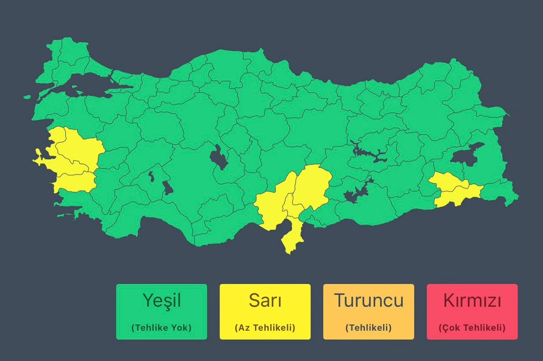 Güney ve Ege'de Kuvvetli Sağanak Yağış Uyarısı