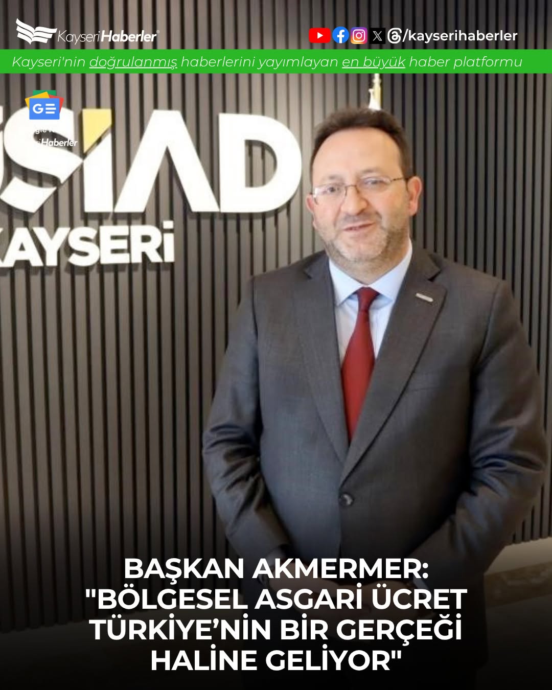 MÜSİAD Kayseri Şube Başkanı Akmermer'den Ekonomi ve İş Dünyasına İlişkin Önemli Açıklamalar