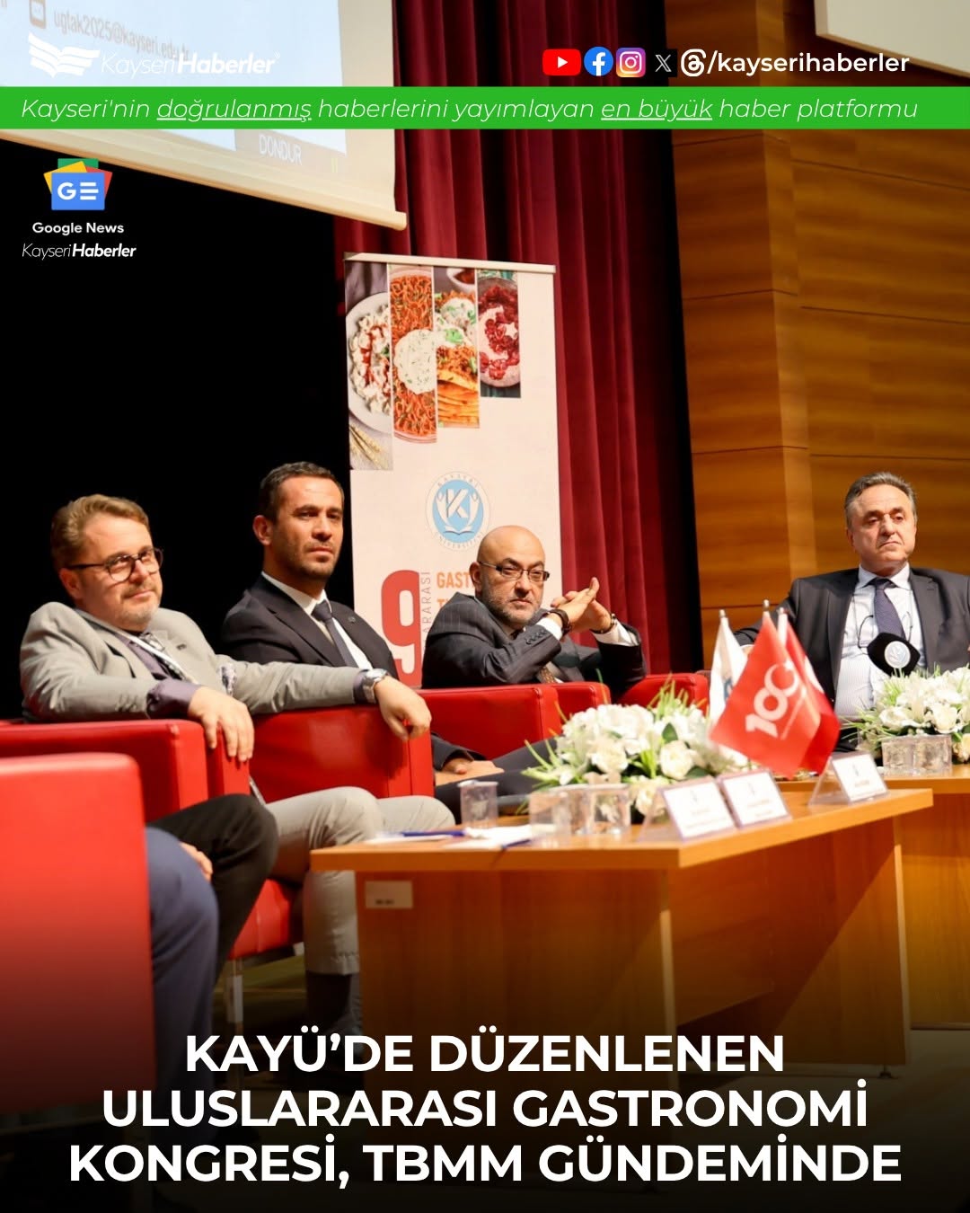 Kayseri Gastronomi Turizmi Kongresi ile Tanıtımına Hız Verdi