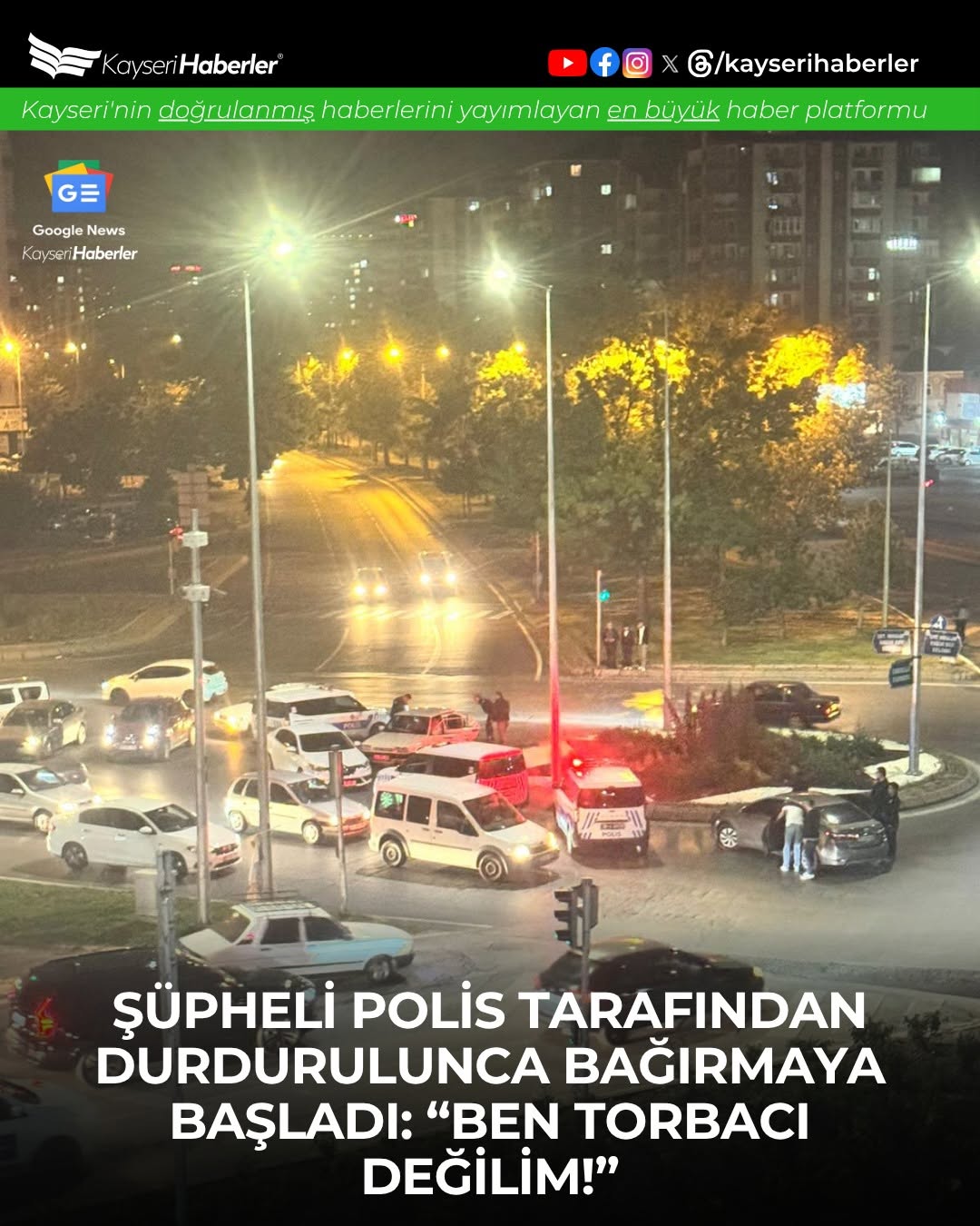 Kayseri'de Polisten Şüpheli Araca Operasyon: 