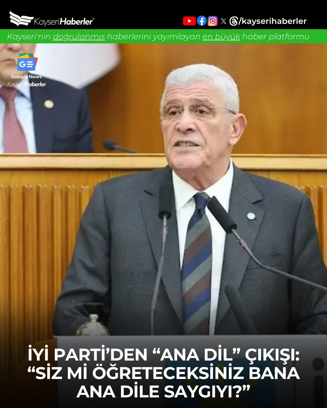 İYİ Parti'den TBMM'nin Kürtçe Paylaşımına Sert Tepki: 