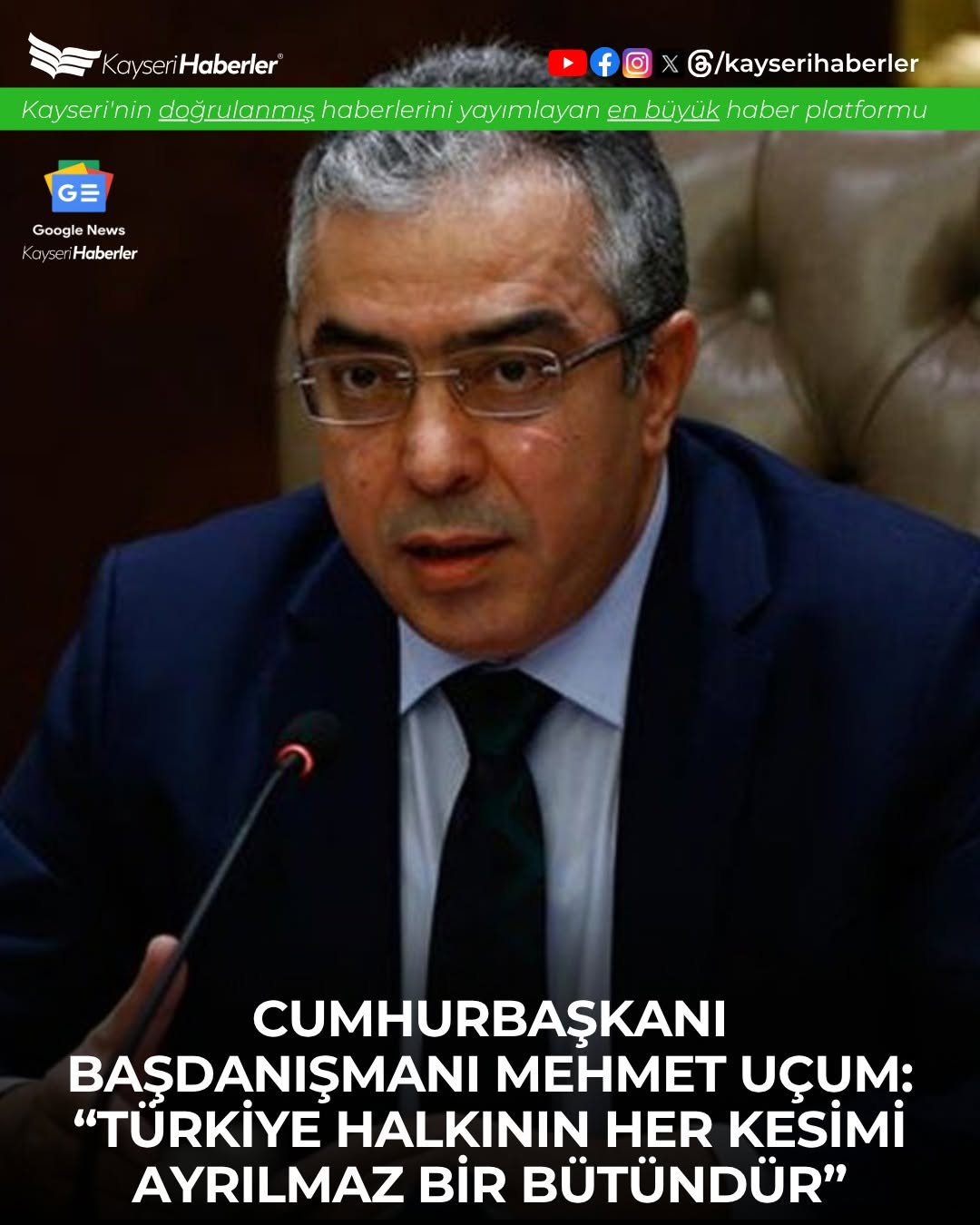 Kayseri'de Toplumsal Birlik ve Kardeşlik Vurgusu