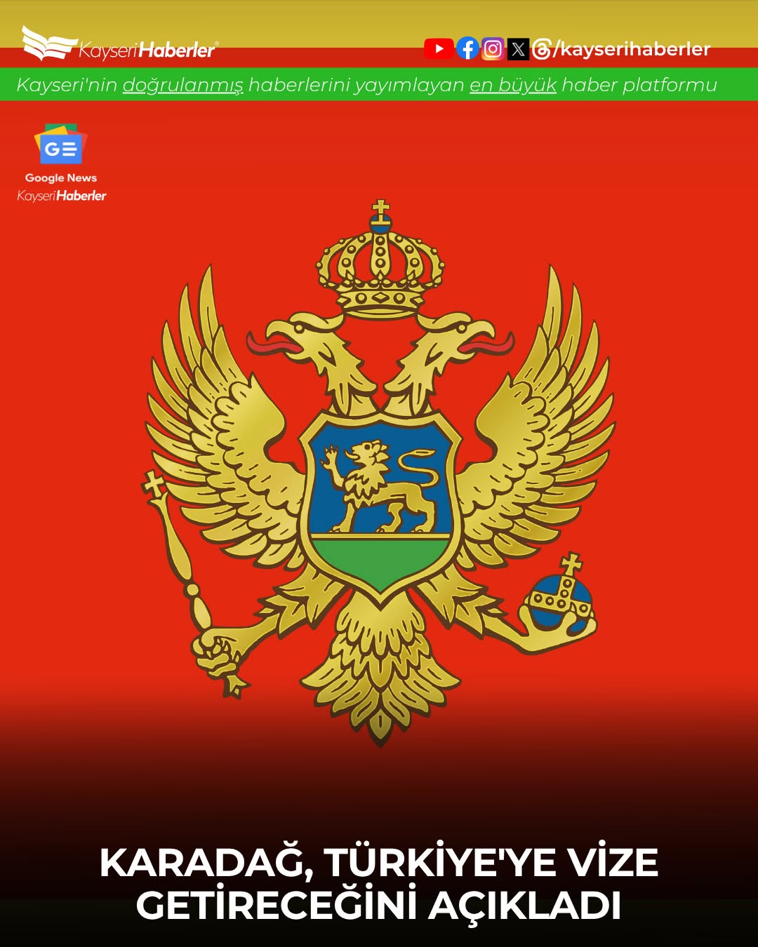 Kayseri'de Yaşanan Olay Sonrası Karadağ'dan Türk Vatandaşlarına Vize Zorunluluğu Planı
