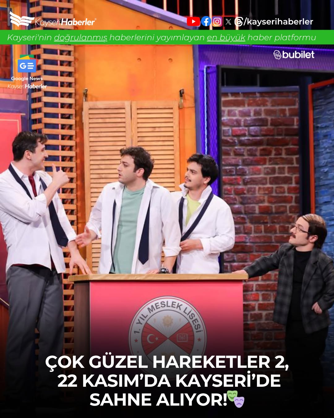 Kayseri'de Çok Güzel Hareketler 2 İki Seansla Sahne Alacak