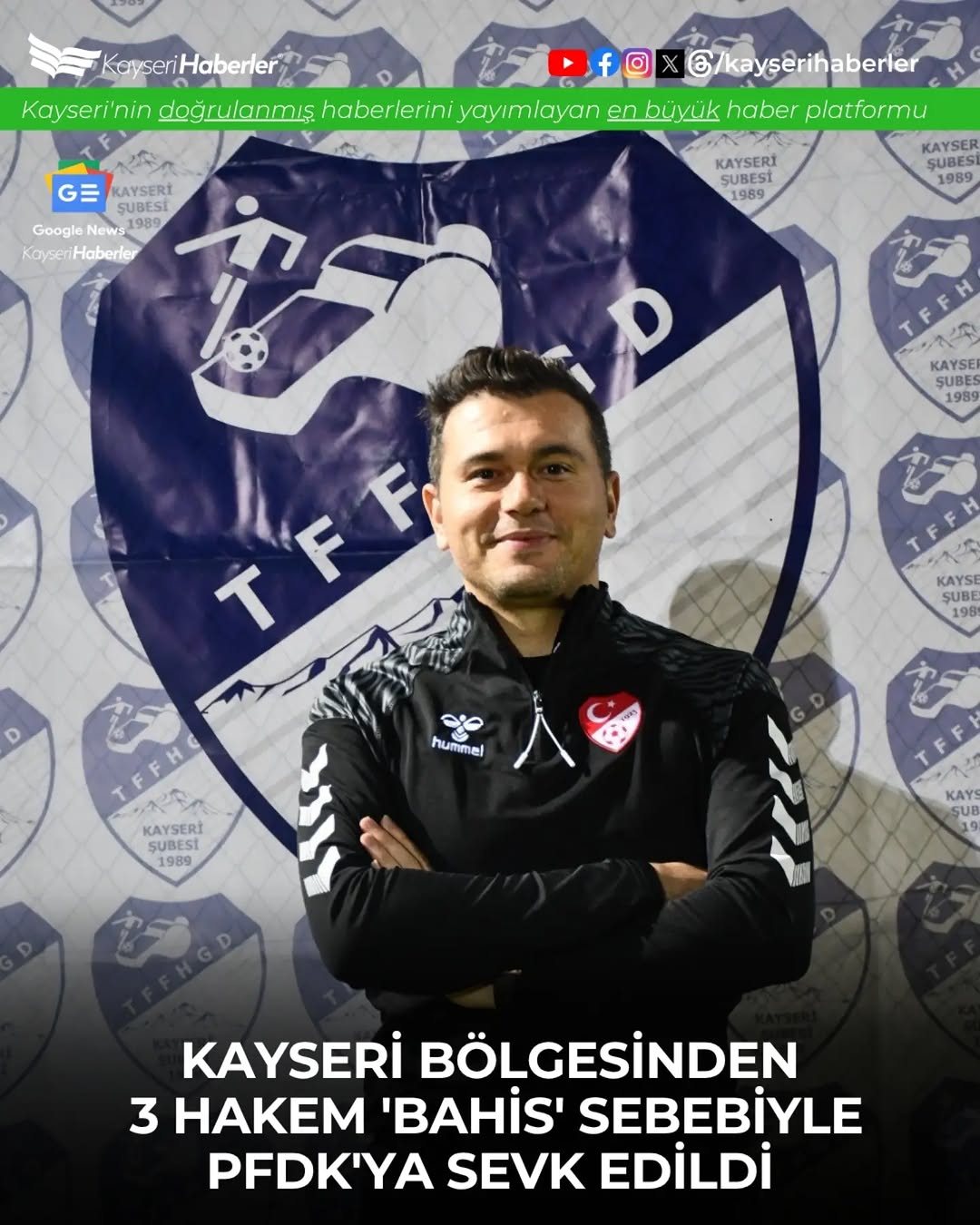 Kayseri'de 3 Hakem Bahis Şüphesiyle PFDK'ya Sevk Edildi