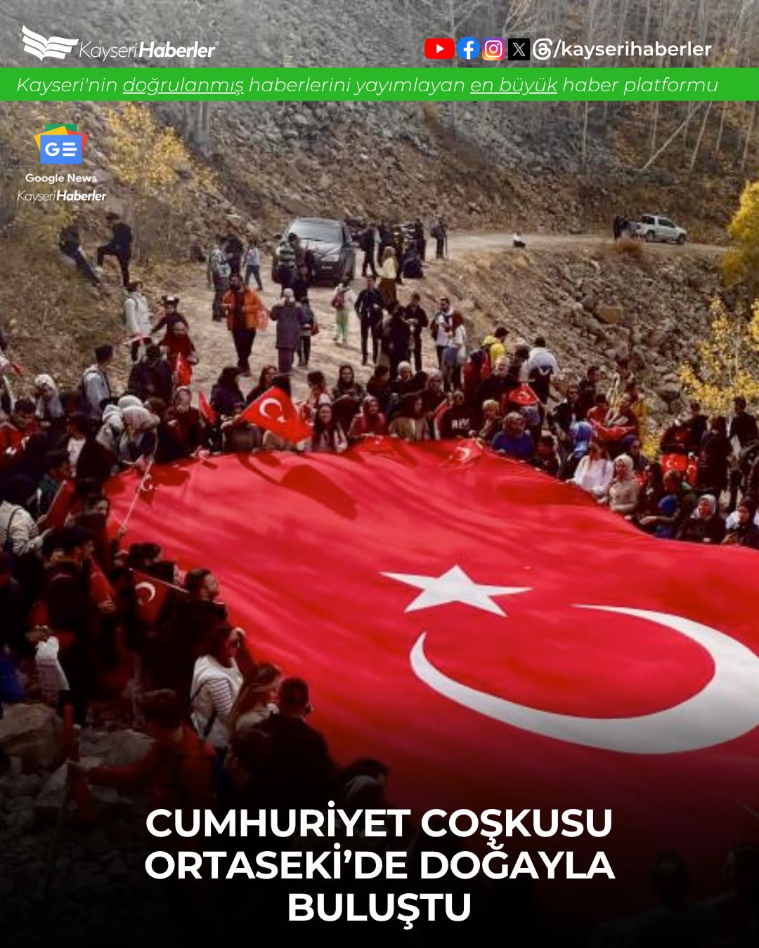 Kayseri'de Cumhuriyet Coşkusu Ortaseki Ormanları'nda Yaşandı